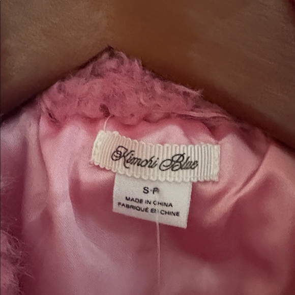 Urban Outfitters Kimchi Blue Pink Teddy Bear Faux Fur Jacket - Picture 3 of 7